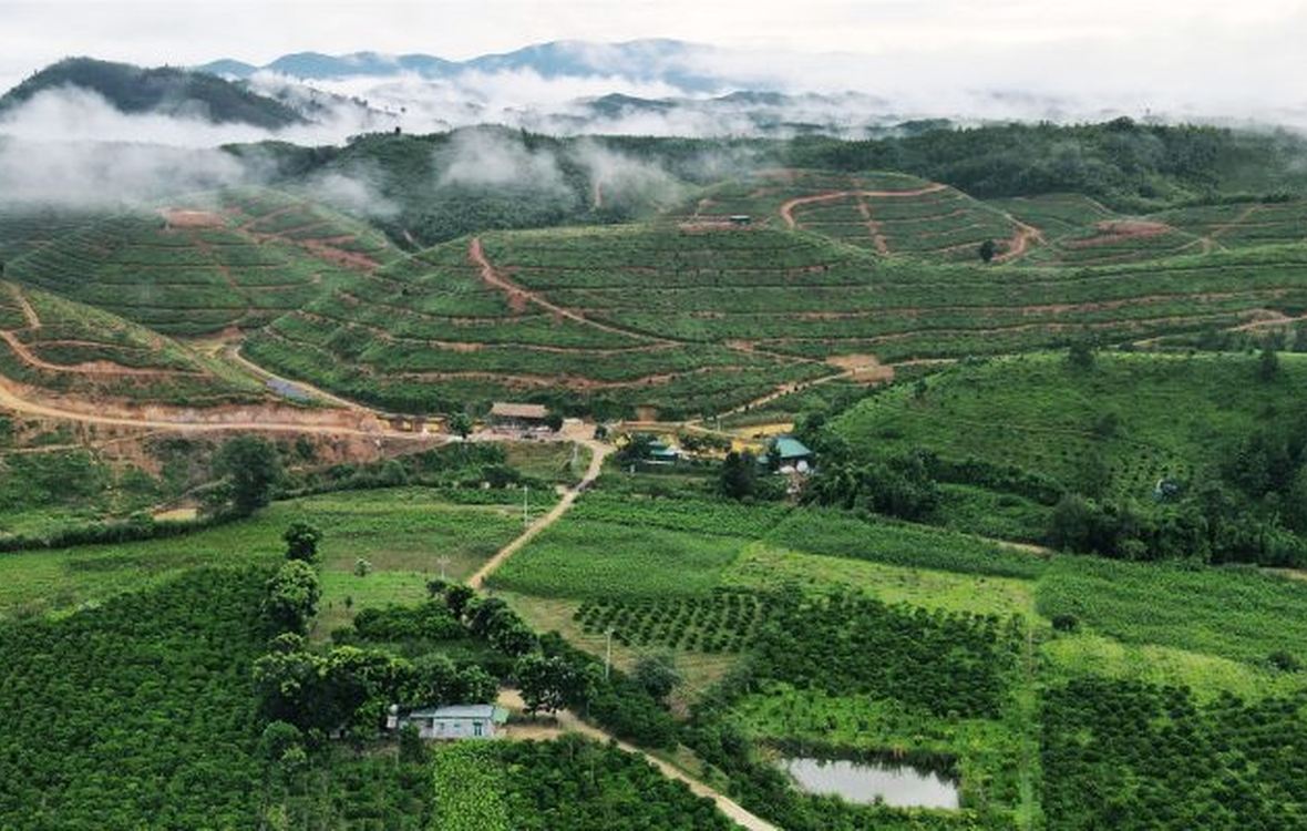 Cao nguyên Lâm Đồng nhìn từ trên cao